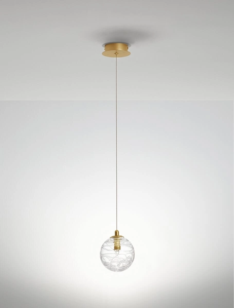 Lampa wisząca glamour CABRAL LE42906 ball nad stolik złota