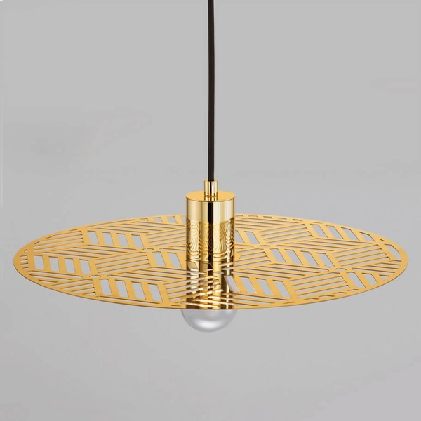 Lampa zwisająca metalowa BAMEPA LE44343 okragła złoty