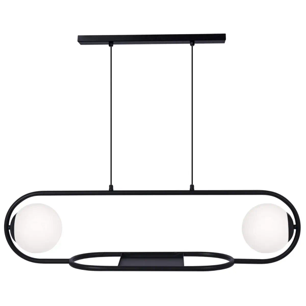 Lampa wisząca Finsestra K-4961 doniczka balls biała czarna