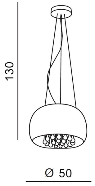 Pokojowy plafon Burn sufitowa lampa okrągła chrom crystal