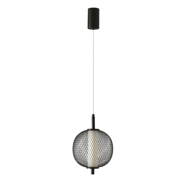 Loftowa lampa wisząca Puma 31-35332 LED 10W 3000K ażurowa kula czarny