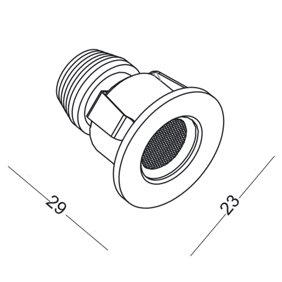 Wpuszczane oczko sufitowe POINT 2880A1303 LED 1W 6000K czarny