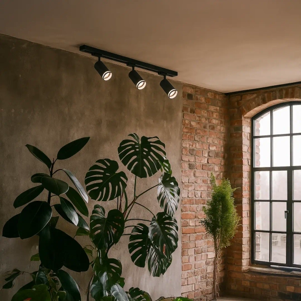 Zestaw szynowy z lampami Pipe Ring Track ML2083 tubki czarny