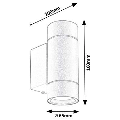 Kinkiet LAMPA ścienna PHOENIX 8119 Rabalux elewacyjna OPRAWA tuba zewnętrzna IP54 czarna