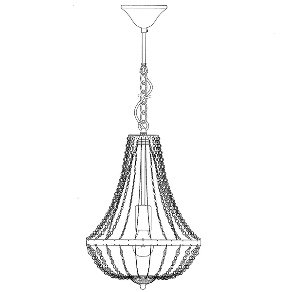 Złota lampa Granso 106118 do sypialni na łańcuchu crystal glamour
