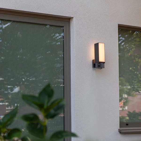 Lampa elewacyjna z kamerą Cuba 5193812118 LED 17,3W 2700-6500K IP44 szara