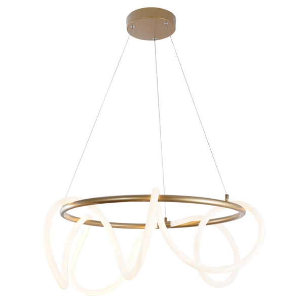 Wisząca lampa Balbo 20006PL-GD Zumaline LED 58W 3000-6000K ring złoty