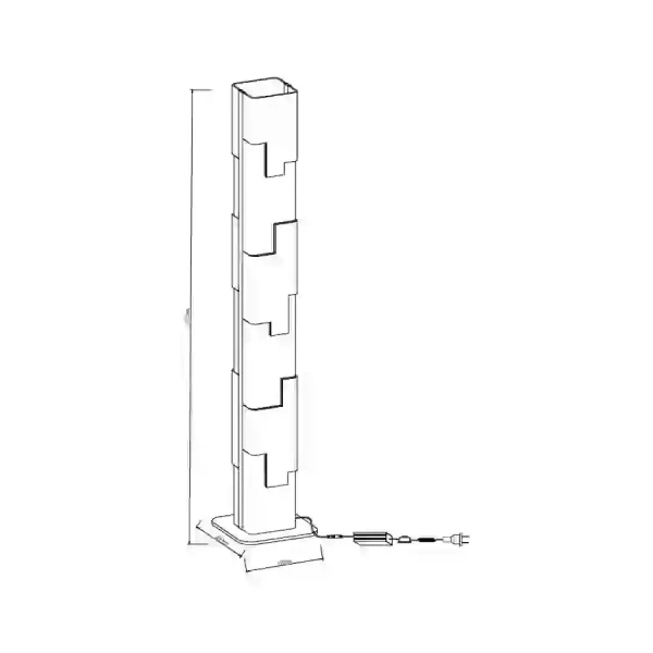 Podłogowa lampa EVEREST brązowa F0063 1xLED 115W 3000K do salonu