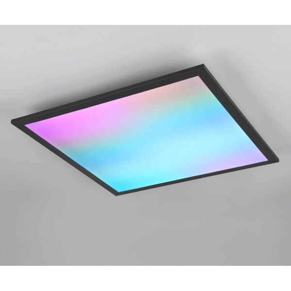 Kwadratowa lampa sufitowa Beta R67664532 LED 18W 2700-6500K czarny