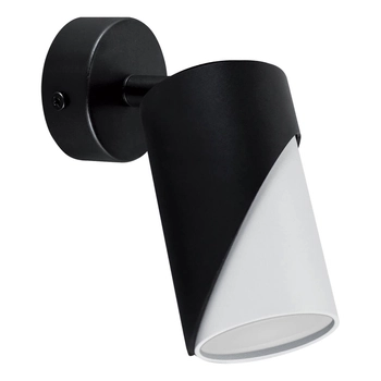 Lampa ścienna tuba Zebra 04212 Ideus do sypialni punktowa biała czarna