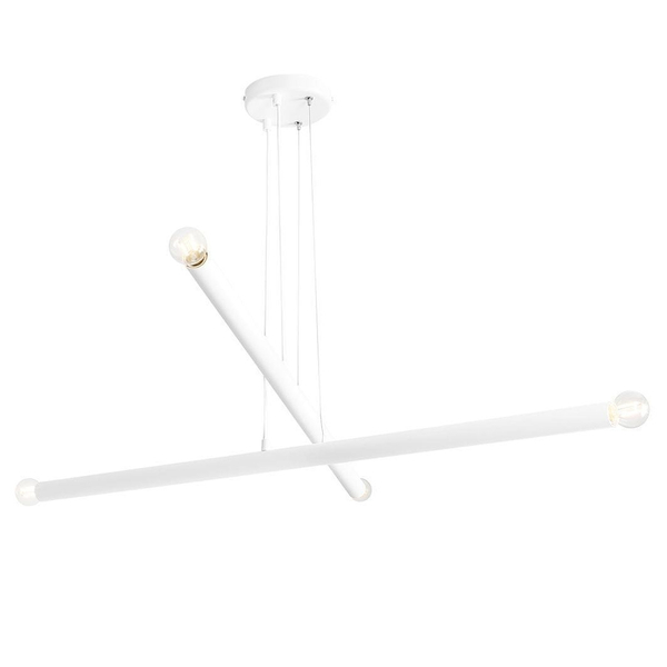 Salonowa lampa TUBO 1072L Aldex kaskada do jadalni biała