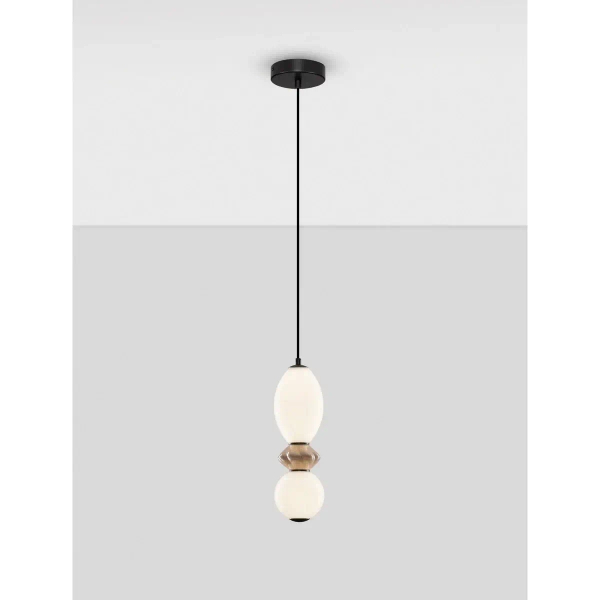 Lampa wisząca nad stół MONRETA LE45231 LED 12W 3000K mokka biała