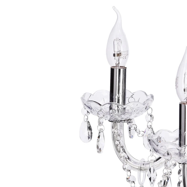 Lampa zawieszana Cristallo 38-30337 kryształowa chrom transparentna