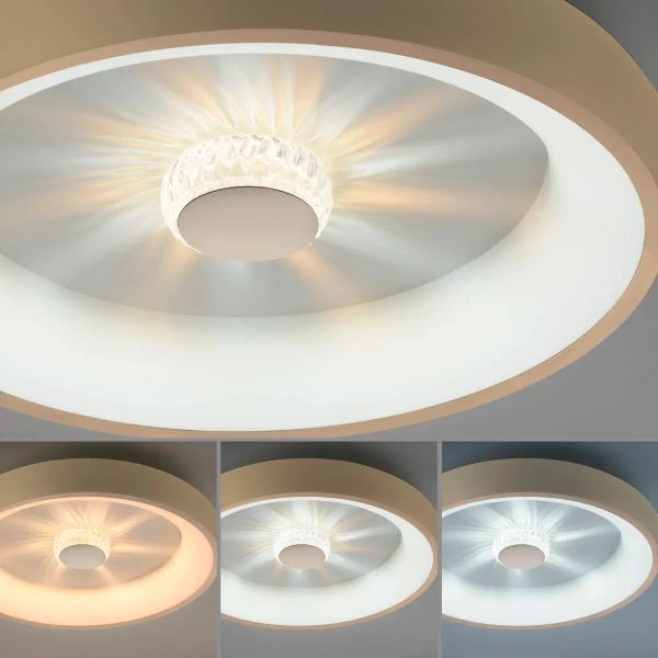 Lampa sufitowa na pilot VERTIGO mosiądz 14384-60 1xLED 29W 2700-5000K okrągła
