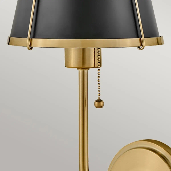 Lampa ścienna na korytarz Clarke HK-CLARKE1-BR-BK mosiądz czarny
