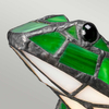 Stołowa lampa Tiffany QZ-FROG-TL Quoizel witrażowa zielony biały czarny