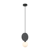 Szklana lampa wisząca Andrea PND-59779-1M-GR do salonu szara czarna