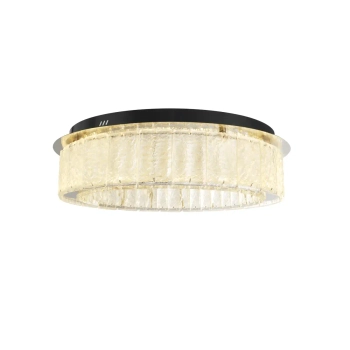 Sufitowy plafon SAVOY C0288 nikiel szklany LED 24W 3000K glamour