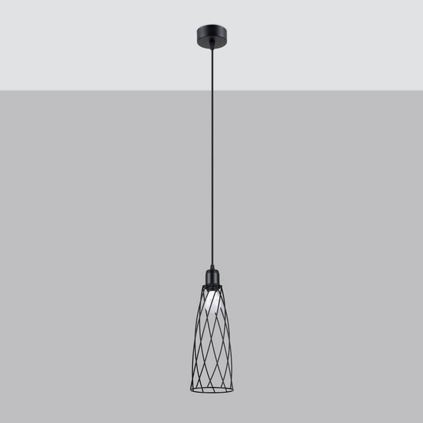 Lampa wisząca do gabinetu Suba SL.1165 druciana siatka czarna