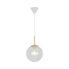 Kulista lampa wisząca nad stół Chisell 2312073035 szklana mosiądz
