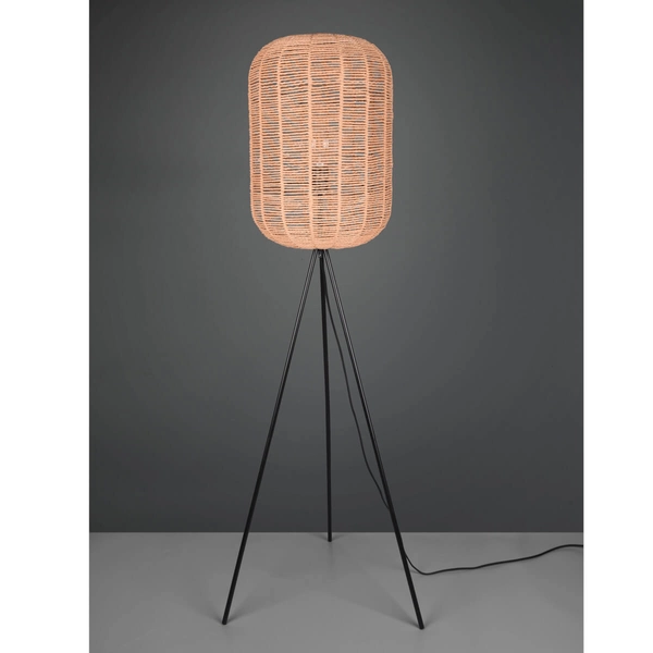 Trójnożna lampa stojąca Runa 403000132 Trio koszyk do sypialni brązowa