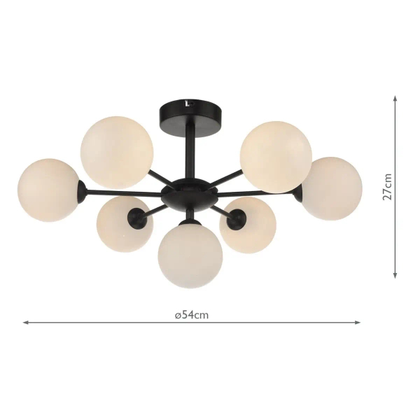 Okrągła lampa sufitowa Cohen COH3422-02 do jadalni czarna
