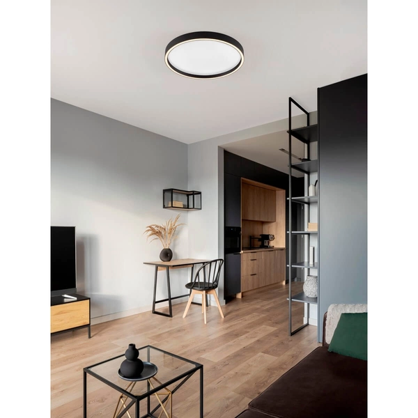 Plafon okrągły do salonu TOCACHE LE44873 LED 38W 2700-3000K czarny