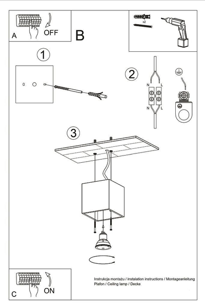 Downlight LAMPA sufitowa SL.0027 metalowa OPRAWA kostka cube biała