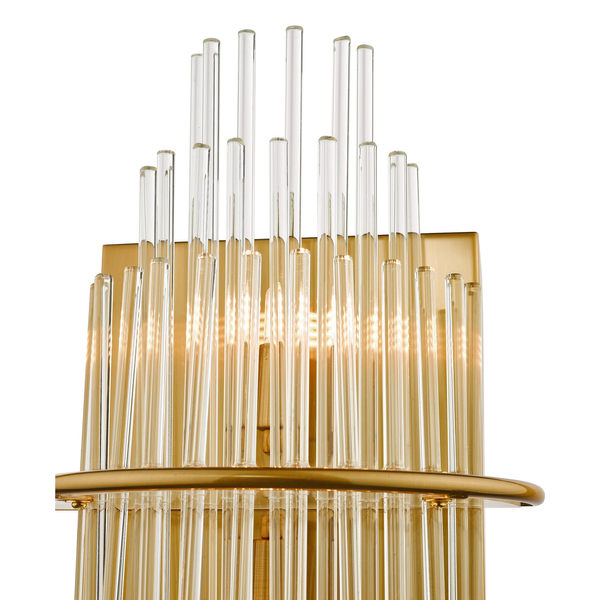 Szklany kinkiet Lukas LUK0935 Dar Lighting glamour antyczne złoto