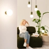 Łazienkowa lampa sufitowa HALO SL.1723 kulista szklana biała oliwkowa