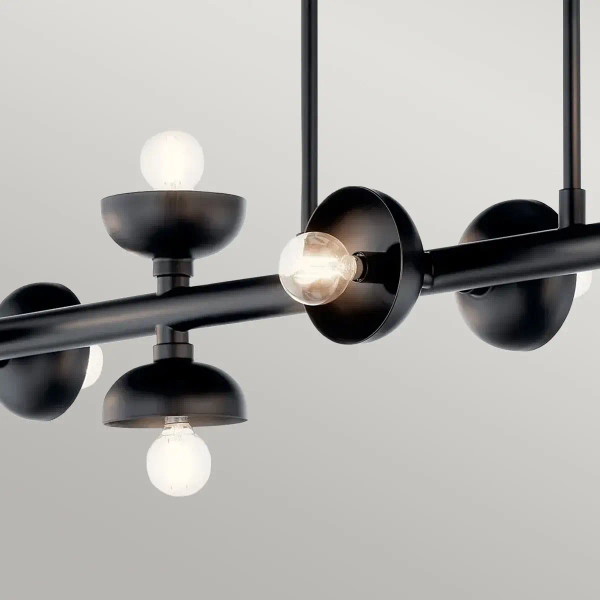 Podłużna wisząca lampa Palta KL-PALTA-LP10-BK belka czarna
