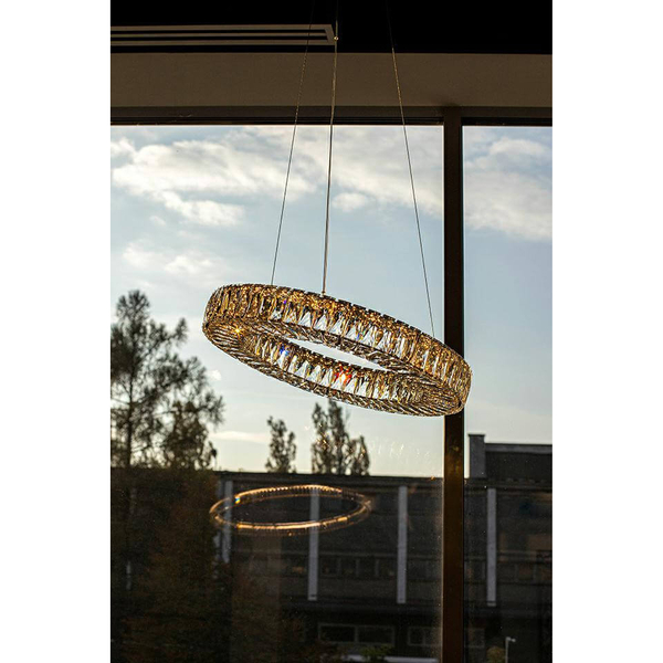 Kryształowa lampa wisząca Allisia MSE010100352 Moosee LED 43W 3000K złota