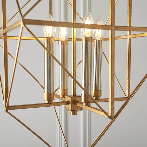 Wisząca lampa druciana L&-180228 Light& na łańcuchu złota