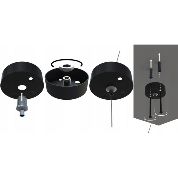 Wisząca lampa biurowa Office CGLAMPLIN40W listwa LED 40W czarna