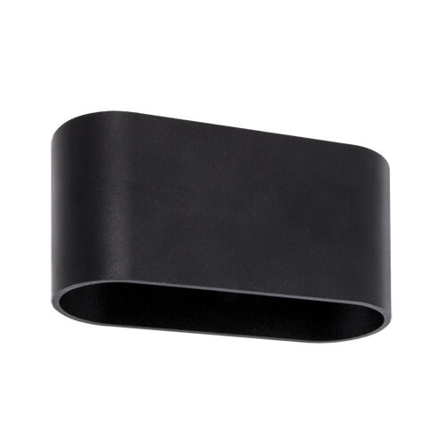 LAMPA ścienna TOBIAS 03961 Ideus metalowa OPRAWA kinkiet owalny loft czarny
