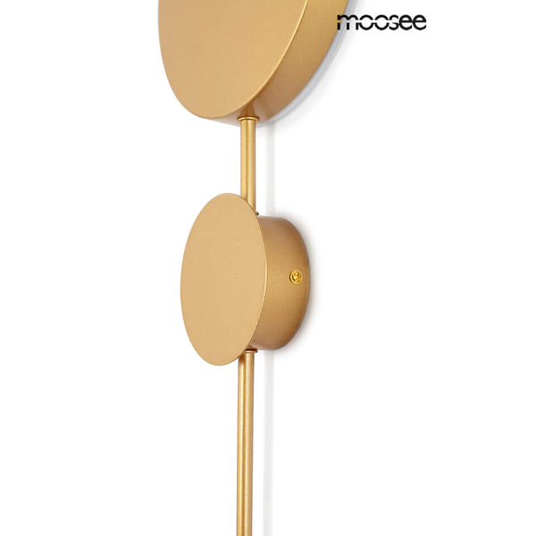 Ledowy kinkiet ścienny Shadow MSE010100354 Moosee 24W 3000K metalowa złota