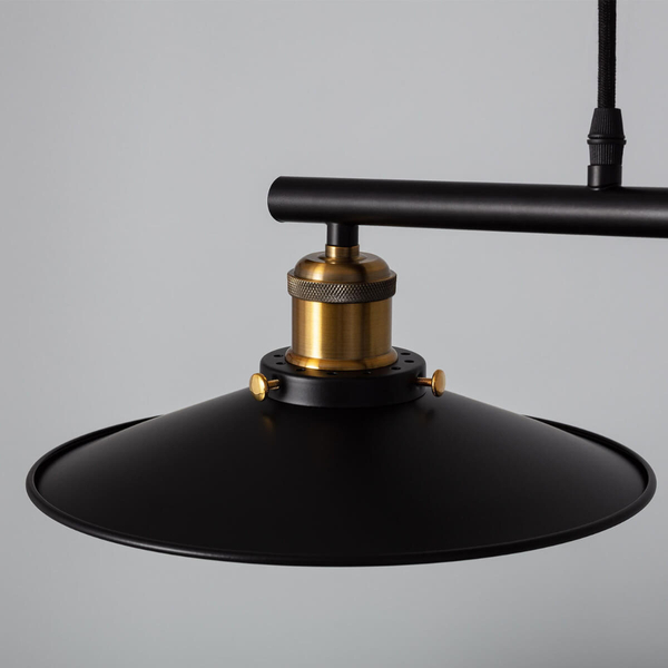 Wisząca potrójna lampa Monte ABR-LWR-3XE27 industrialna czarny złoty