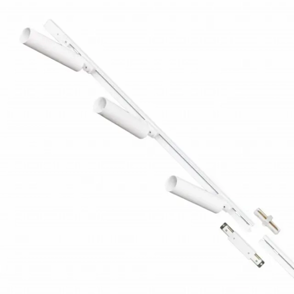 Sufitowe szynoprzewody jednoobwodowe 3049 regulowany zestaw biały