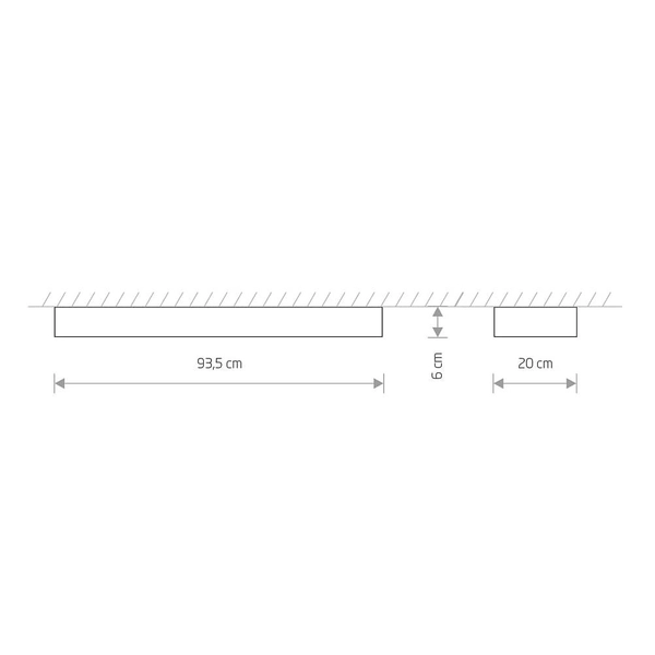 Prostokątna natynkowa lampa Soft Ceiling 7542 Nowodvorski do kuchni biała