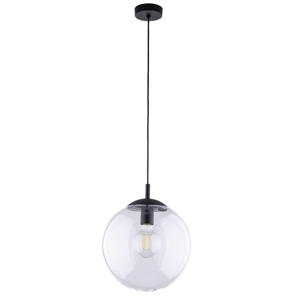 Lampa wisząca Esme 3268 nad wyspę do kuchni przezroczysta czarna