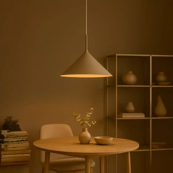 Lampa wisząca do jadalni Capital MLP2470 stożek regulowana beżowy