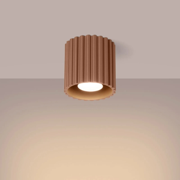 Ryflowana tuba sufitowa AURA mocca SL.1804 GU10 metalowa