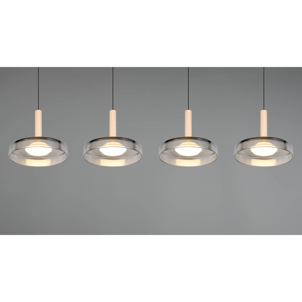 Lampa wisząca na belce CELESTE 354910432 Trio LED 28W 3000K czarny srebrny