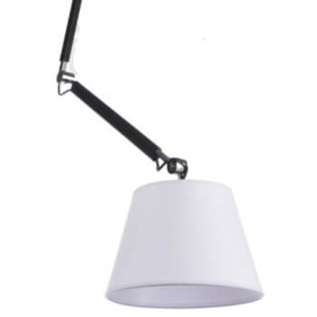 Wisząca lampa regulowana Zyta do przedpokoju czarna biała