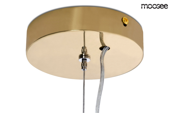Lampa wisząca HALO MSE010100142 kula ball biała złota