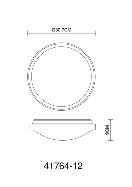 Plafon okrągły Bruno 41764-12 ekologiczny LED 12W 3000-4500-6000K drewniany