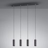 Wisząca lampa loftowa VANTOS DL432312400 Trio tubki do jadalni czarny