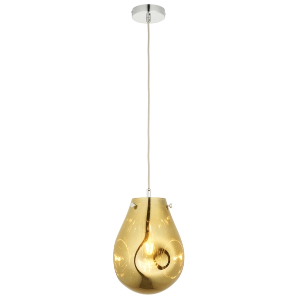 Szklana lampa wisząca L&-199518 Light& designerska nad stół złota