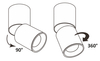 Metalowa oprawa do kuchni NIXA 314253 ruchoma tuba  spot szary