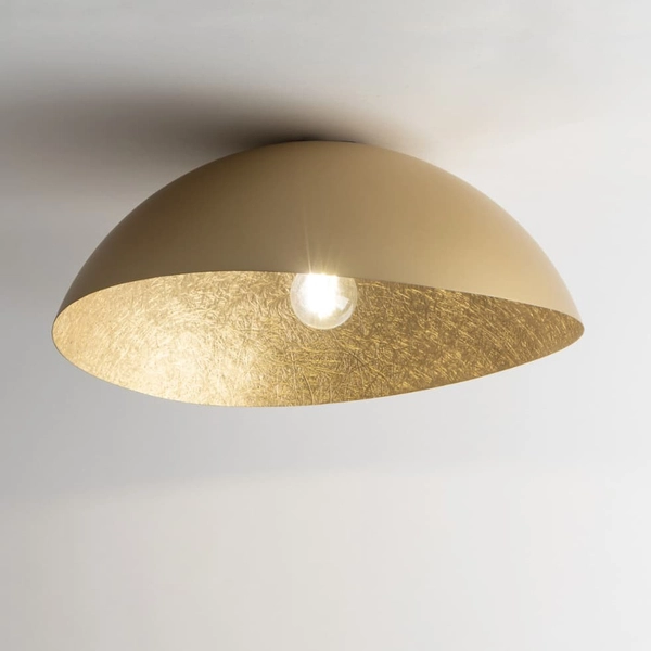 Kopułowa lampa sufitowa do salonu SOLARIS 40591 Sigma żywicowa złota